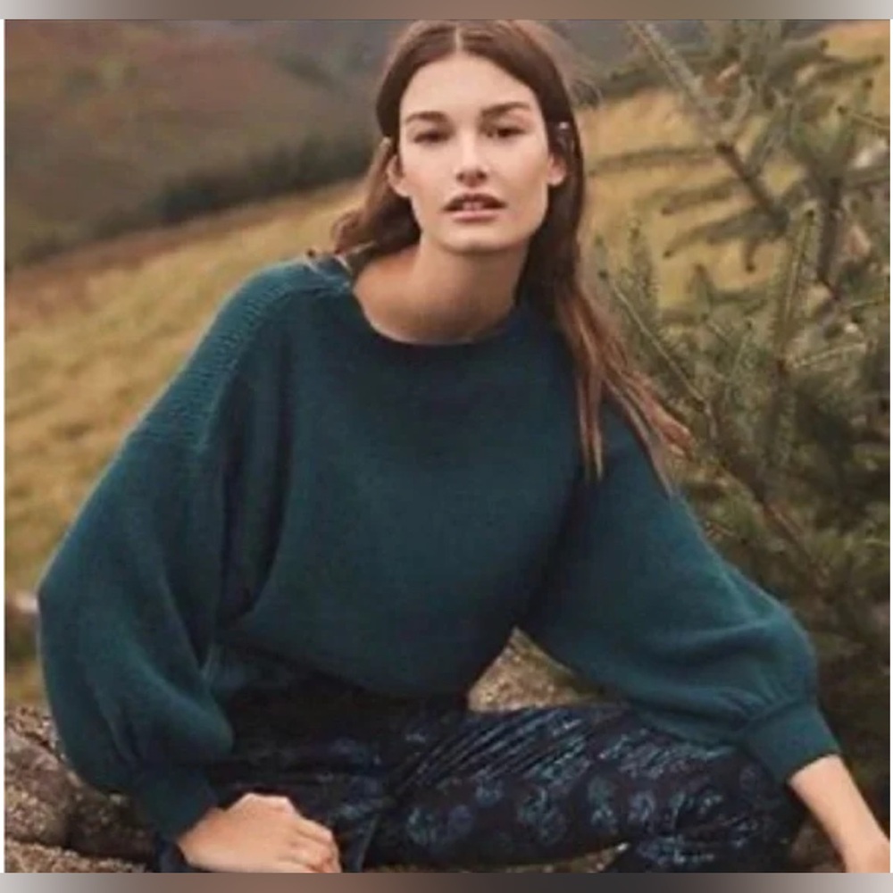Line & Dot Women’s Deep Teal Cowl Neck Sweater Size S - Picture 11 of 11